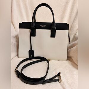 Kate Spade  Black,  White, and Tan  Satchel